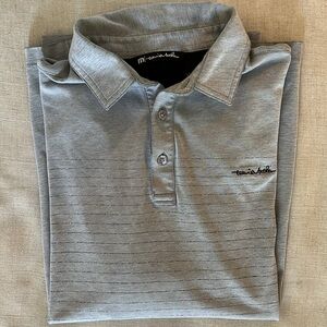 EUC Travis Mathew Heather Gray Polo Shirt Long Sleeve S